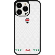 iPhone 13 Pro Case Hülle - Silikon schwarz Irak 2026 personalisierbares Fussballtrikot