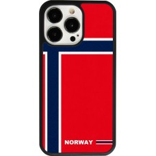 iPhone 13 Pro Case Hülle - Silikon schwarz Norwegen 2026 personalisierbares Fussballtrikot