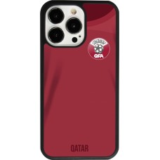 iPhone 13 Pro Case Hülle - Silikon schwarz Katar 2022 personalisierbares Fussballtrikot