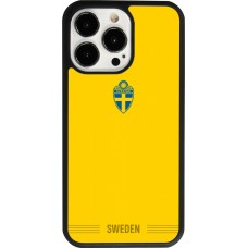 iPhone 13 Pro Case Hülle - Silikon schwarz Schweden 2026 personalisierbares Fussballtrikot