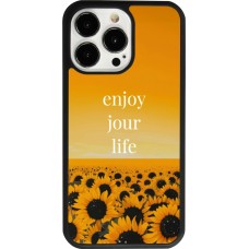 iPhone 13 Pro Case Hülle - Silikon schwarz Summer 2025 Enjoy your life