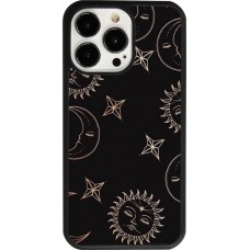 iPhone 13 Pro Case Hülle - Silikon schwarz Suns and Moons