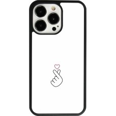 iPhone 13 Pro Case Hülle - Silikon schwarz Valentine 2024 heart by Millennials