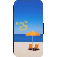 iPhone 13 Pro Case Hülle - Wallet schwarz Summer 2025 Bring me to the beach