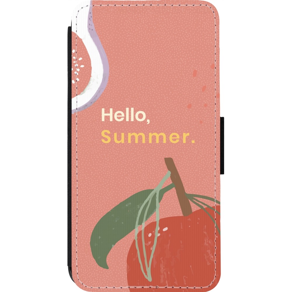 iPhone 13 Pro Case Hülle - Wallet schwarz Summer 2025 Hello summer