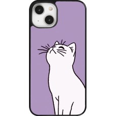 iPhone 14 Case Hülle - Chat auf lila Hintergrund