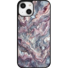 iPhone 14 Case Hülle - Violetter silberner Marmor
