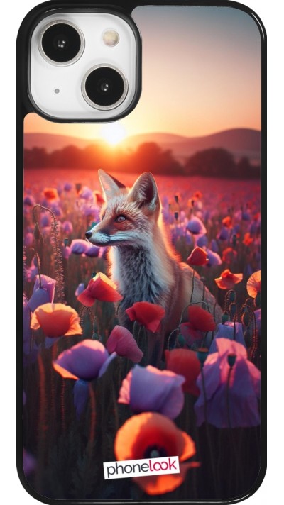 iPhone 14 Case Hülle - Purpurroter Fuchs bei Dammerung