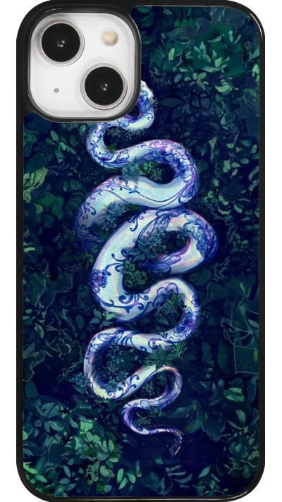 iPhone 14 Case Hülle - Snake Blue Anaconda