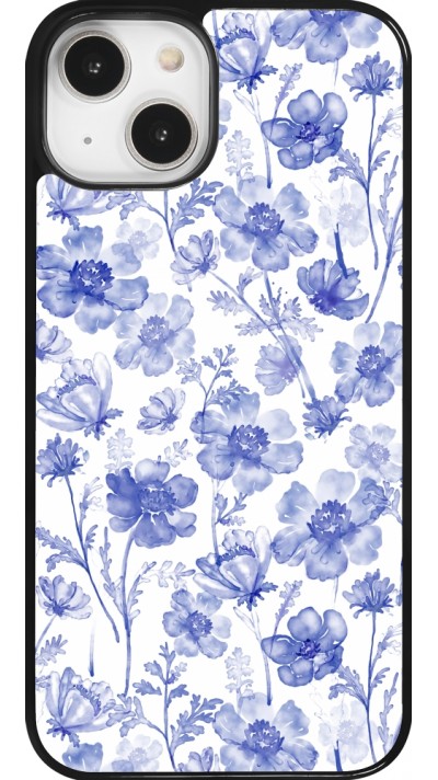 iPhone 14 Case Hülle - Spring 23 watercolor blue flowers