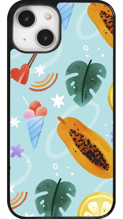 iPhone 14 Case Hülle - Summer 2025 Pattern papaya