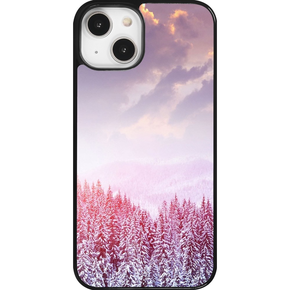 iPhone 14 Case Hülle - Winter 22 Pink Forest