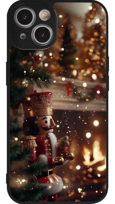iPhone 14 Case Hülle - Silikon schwarz Christmas 25 Xmas Nutcracker