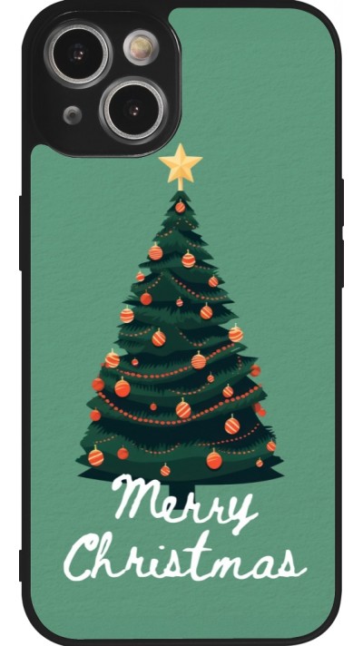 iPhone 14 Case Hülle - Silikon schwarz Christmas 25 Xmas Tree