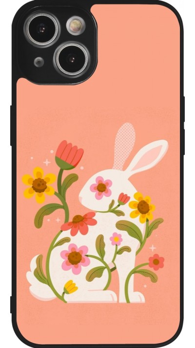 iPhone 14 Case Hülle - Silikon schwarz Easter 2026 Rabbit collage