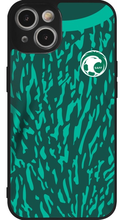 iPhone 14 Case Hülle - Silikon schwarz Saudi-Arabien 2022 personalisierbares Fussballtrikot