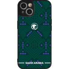 iPhone 14 Case Hülle - Silikon schwarz Saudi Arabien 2026 personalisierbares Fussballtrikot