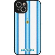 iPhone 14 Case Hülle - Silikon schwarz Argentinien 2026 personalisierbares Fussballtrikot