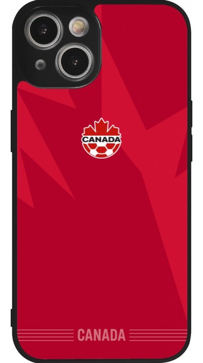 iPhone 14 Case Hülle - Silikon schwarz Kanada 2026 personalisierbares Fussballtrikot