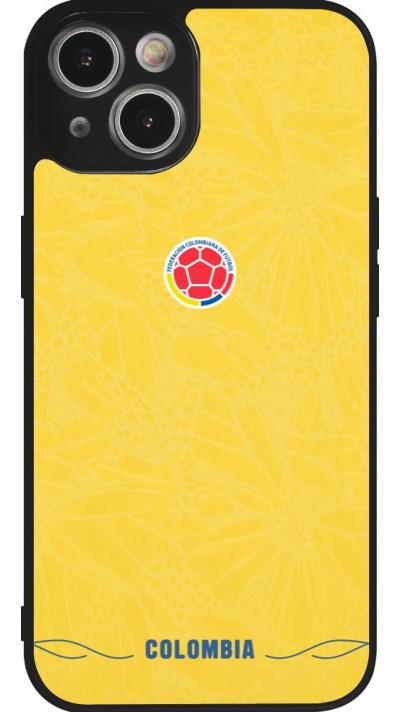 iPhone 14 Case Hülle - Silikon schwarz Kolumbien 2026 personalisierbares Fussballtrikot
