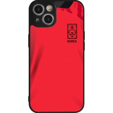 iPhone 14 Case Hülle - Silikon schwarz Südkorea 2022 personalisierbares Fussballtrikot