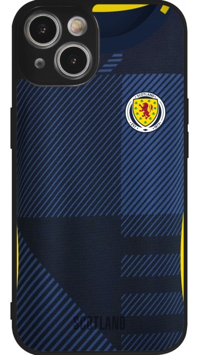 iPhone 14 Case Hülle - Silikon schwarz Schottland personalisierbares Fussballtrikot