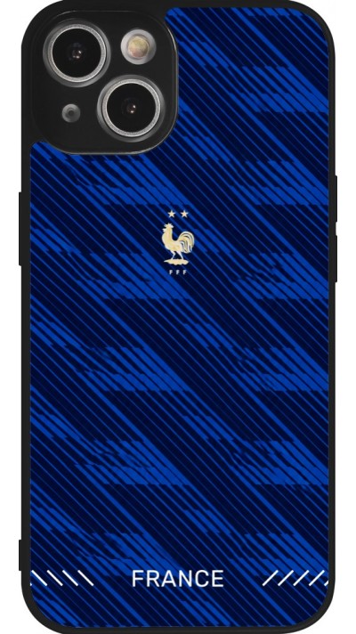 iPhone 14 Case Hülle - Silikon schwarz Frankreich 2026 personalisierbares Fussballtrikot