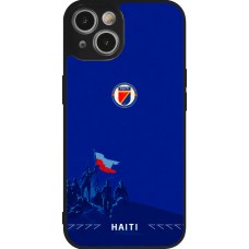 iPhone 14 Case Hülle - Silikon schwarz Haiti 2026 personalisierbares Fussballtrikot
