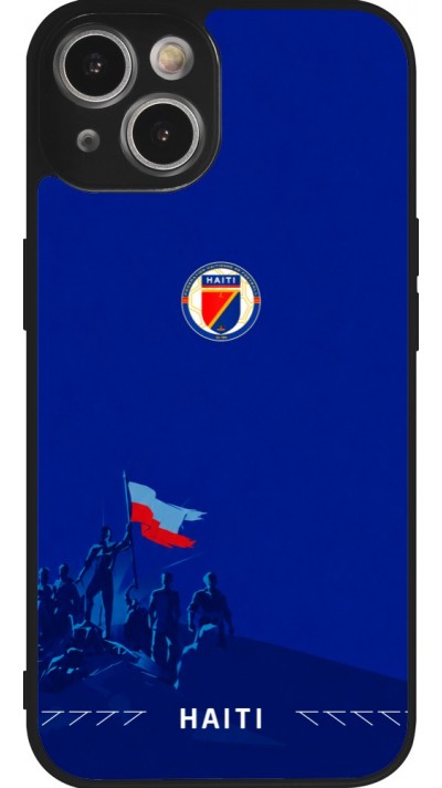iPhone 14 Case Hülle - Silikon schwarz Haiti 2026 personalisierbares Fussballtrikot