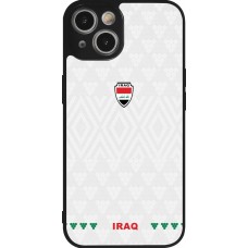 iPhone 14 Case Hülle - Silikon schwarz Irak 2026 personalisierbares Fussballtrikot