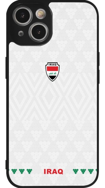 iPhone 14 Case Hülle - Silikon schwarz Irak 2026 personalisierbares Fussballtrikot