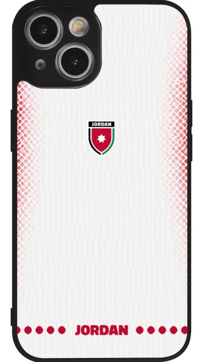 iPhone 14 Case Hülle - Silikon schwarz Jordanien 2026 personalisierbares Fussballtrikot