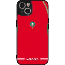 iPhone 14 Case Hülle - Silikon schwarz Marokko 2026 personalisierbares Fussballtrikot