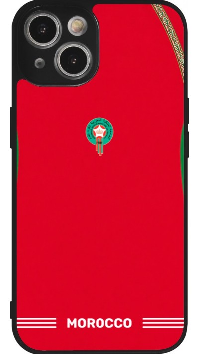 iPhone 14 Case Hülle - Silikon schwarz Marokko 2026 personalisierbares Fussballtrikot