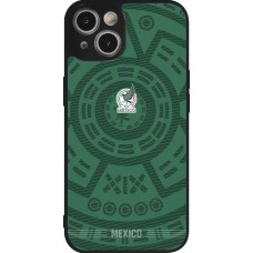 iPhone 14 Case Hülle - Silikon schwarz Mexiko 2026 personalisierbares Fussballtrikot