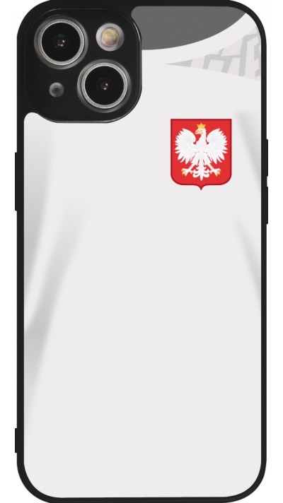 iPhone 14 Case Hülle - Silikon schwarz Polen 2022 personalisierbares Fussballtrikot