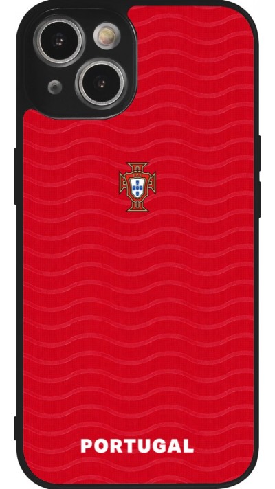 iPhone 14 Case Hülle - Silikon schwarz Portugal 2026 personalisierbares Fussballtrikot