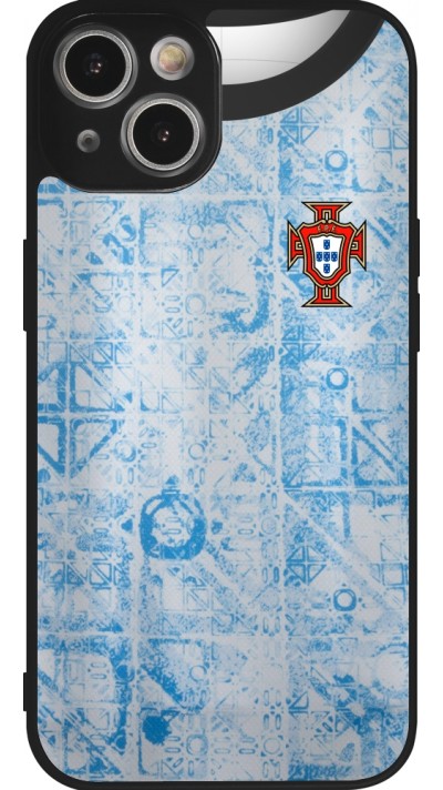 iPhone 14 Case Hülle - Silikon schwarz Portugal Away personalisierbares Fussballtrikot