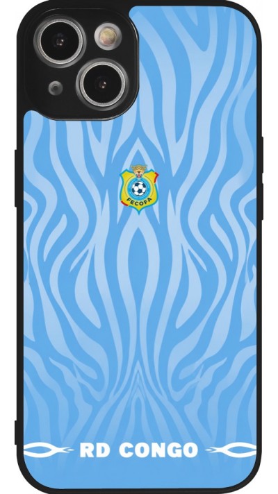 iPhone 14 Case Hülle - Silikon schwarz Demokratische Republik Kongo 2026 personalisierbares Fussballtrikot