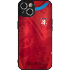 iPhone 14 Case Hülle - Silikon schwarz Tschechische Republik personalisierbares Fussballtrikot