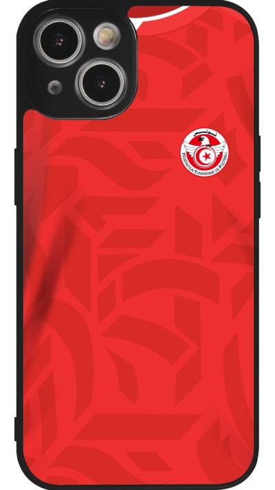 iPhone 14 Case Hülle - Silikon schwarz Tunesien 2022 personalisierbares Fussballtrikot