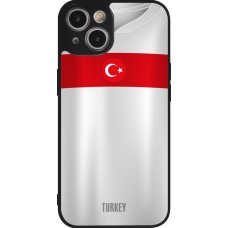 iPhone 14 Case Hülle - Silikon schwarz Türkei personalisierbares Fussballtrikot