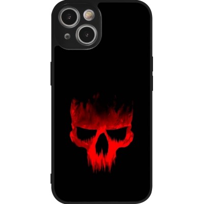 iPhone 14 Case Hülle - Silikon schwarz Halloween 2023 scary skull