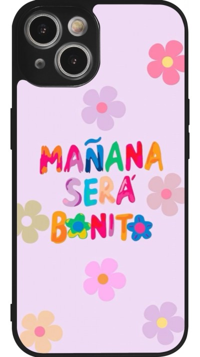 iPhone 14 Case Hülle - Silikon schwarz Karol G Manana sera bonito