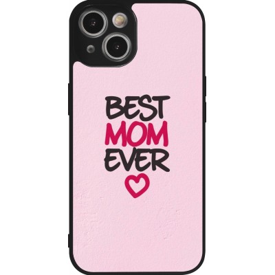 iPhone 14 Case Hülle - Silikon schwarz Mom 2023 best Mom ever pink