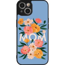 iPhone 14 Case Hülle - Silikon schwarz Mom 2026 Flowers