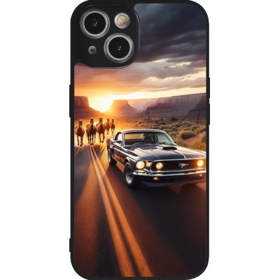 iPhone 14 Case Hülle - Silikon schwarz Mustang 69 Grand Canyon