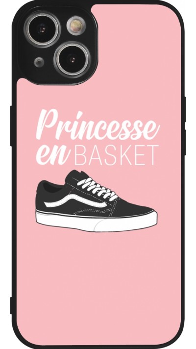 iPhone 14 Case Hülle - Silikon schwarz princesse en basket