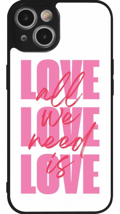 iPhone 14 Case Hülle - Silikon schwarz Saint Valentines Day 26 Love all we need is