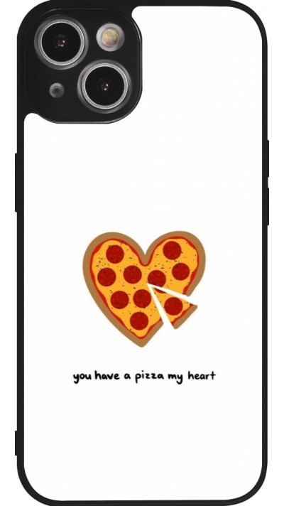 iPhone 14 Case Hülle - Silikon schwarz Saint Valentines Day 26 You have my pizza heart